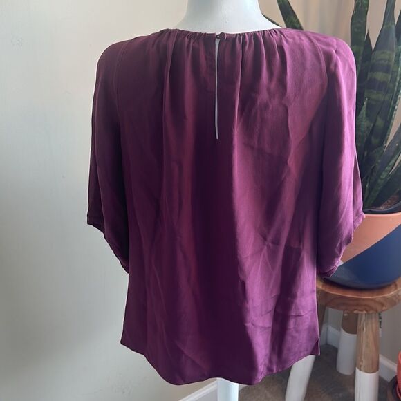 Megan Park 100% Silk & Turquoise Embroidered Blouse 1=6 - Picture 5 of 8